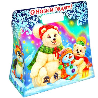 Детский подарок на Новый Год в картонной упаковке весом 10000 грамм 